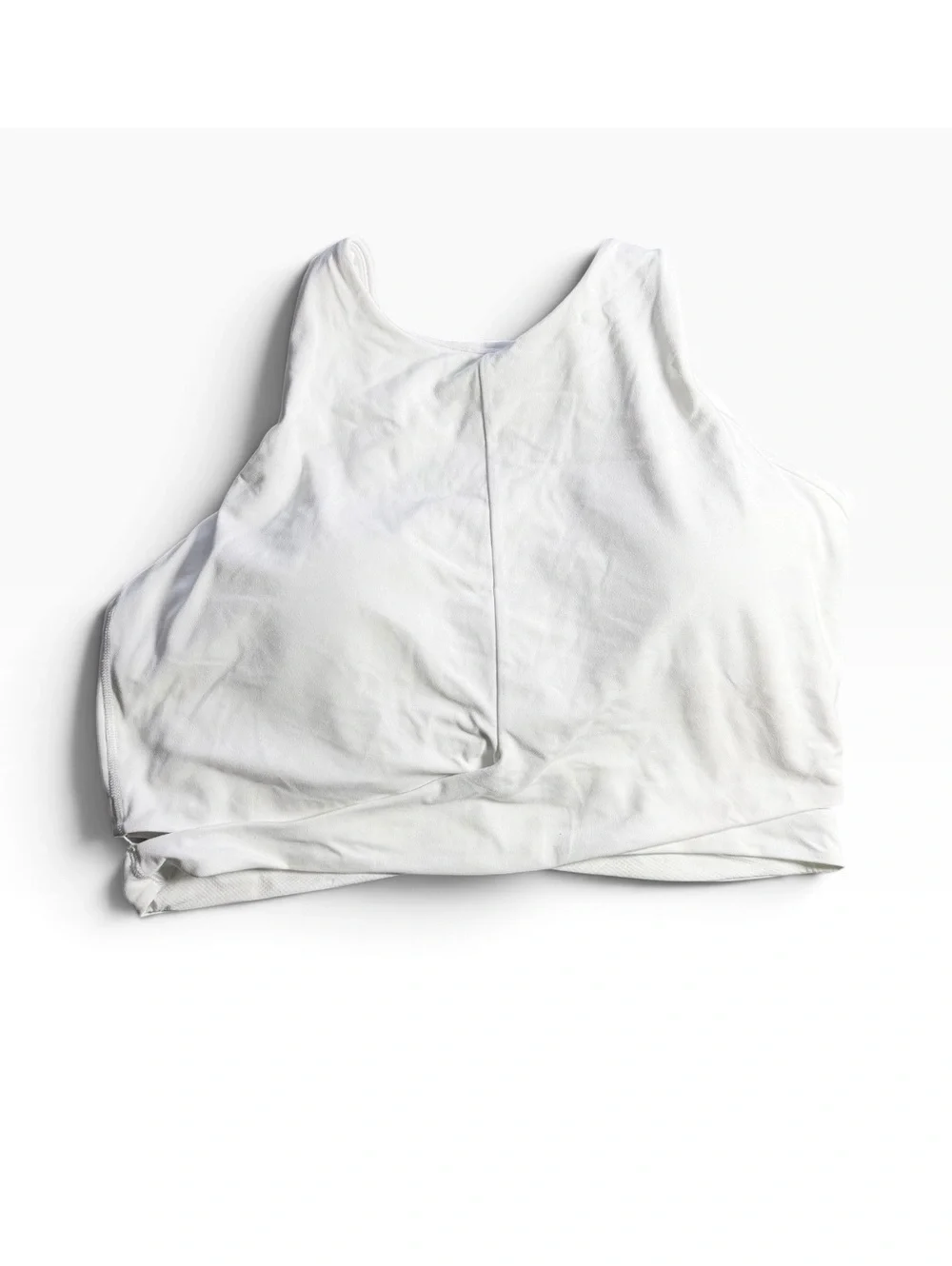 ATHLETA white side cut out conscious crop pull over tank bra size 1X D-DD New